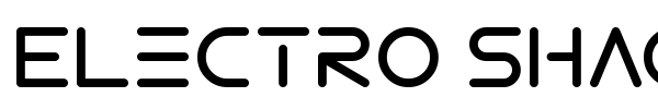 Electro Shackle font preview